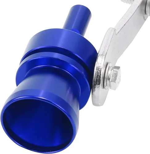 Miniatura 9 de X AUTOHAUX 2 unids M tamaño aleación de aluminio universal Turbo sonido escape silenciador tubo silbato coche rugido fabricante azul