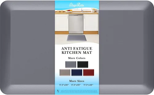 Miniatura 11 de StepRite Tapete de cocina antifatiga de 4/5 pulgadas de grosor, antideslizante, resistente a las manchas y al agua, tapete de escritorio para Azul