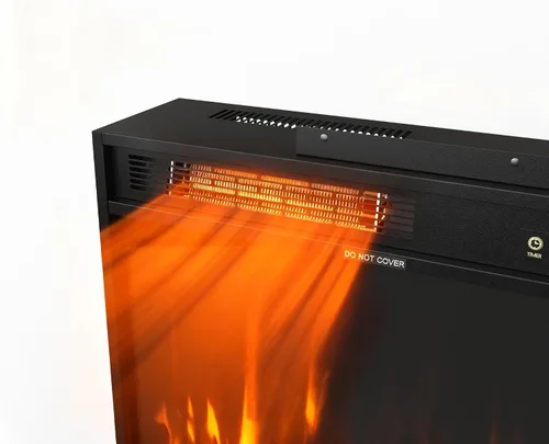 Miniatura 8 de Homsee Chimenea eléctrica de 1500/750 W, calentador de chimenea empotrado de 23.6 pulgadas con control remoto, chimenea eléctrica con pantalla