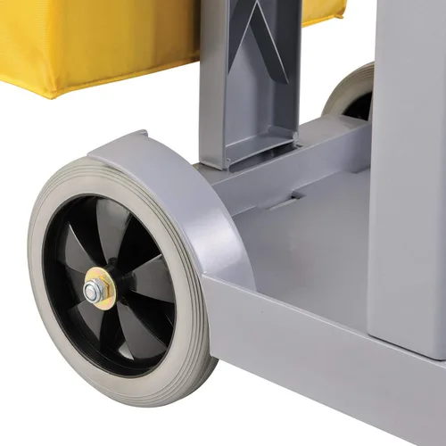 Miniatura 6 de Global Industrial Carrito de conserje gris con bolsa de vinilo de 25 galones
