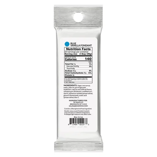 Miniatura 2 de Bakerpan Fondant azul enrollado prémium para decoración de pasteles, sabor a vainilla, 4.4 onzas (fabricado en Estados Unidos)
