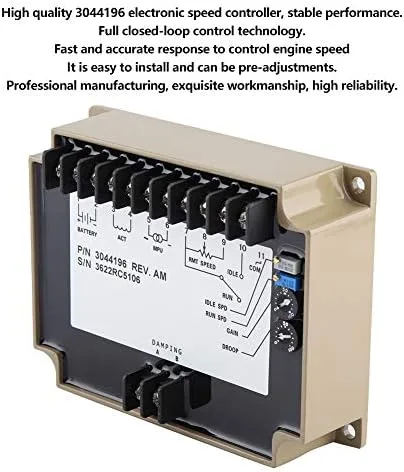 Miniatura 3 de WALFRONT Controlador de velocidad del generador Controlador de velocidad del motor Gobernador electrónico 3044196 Tablero de control 1KHz ~ 6.5kHz