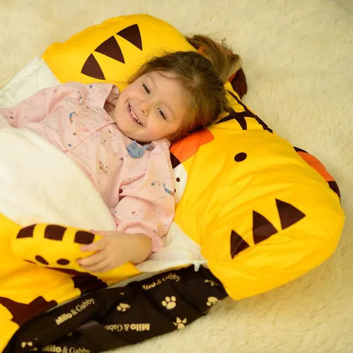 Miniatura 2 de Milo&Gabby Tom Tiger - Saco de dormir, almohada extraíble y relleno de edredón, algodón de 320 hilos