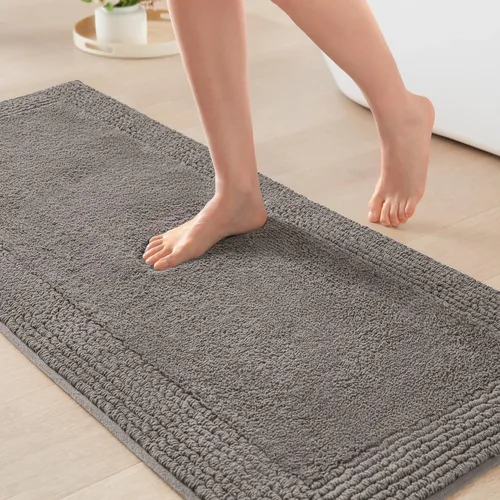 Miniatura 28 de Madison Park Splendor - Alfombra de baño reversible 100% algodón con mechones, 3000 GSM, calidad hotelera, lujosa, felpa, pelo medio, tapete de baño