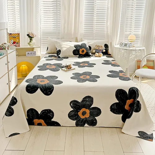 Miniatura 22 de KAREVER Juego de sábanas de mármol negro, juego de ropa de cama de 4 piezas con diseño geométrico de mármol, 1 sábana bajera, 1 sábana encimera