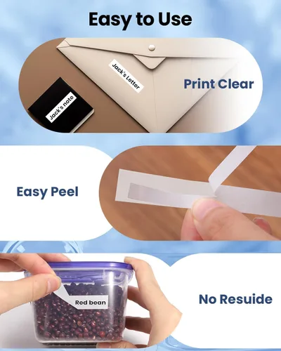 Miniatura 4 de PT-D220 D210 D200 H100 Cinta de etiquetas TZe-231 TZe231 compatible con Brother Label Maker Tape P Touch 0.472 in 0.47 pulgadas laminado blanco TZe