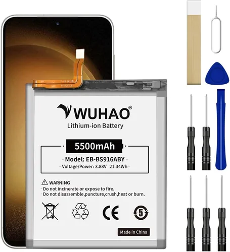 WUHAO Batería de repuesto para Samsung Galaxy S23+ Plus EB-BS916ABY Batería de repuesto actualizada para Galaxy S23+ Plus SM-S916B SM-S916N SM-S916U