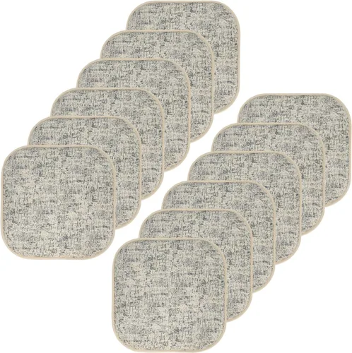 Miniatura 110 de Sweet Home Collection Cojines de espuma viscoelástica para silla, antideslizantes, diseño de panal de abeja, 16 x 16 pulgadas, paquete de 2