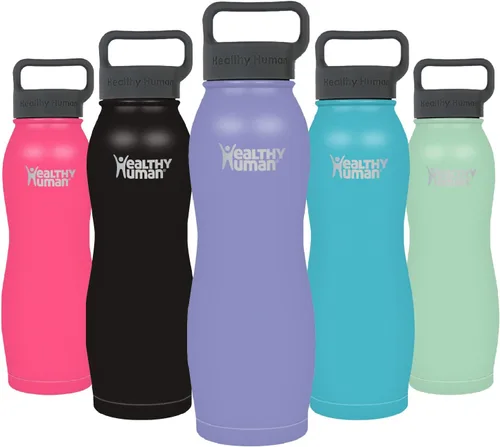 Miniatura 10 de Healthy Human Botella de Agua de Acero Inoxidable Termo de Agua con Doble Pared y Aislamiento al Vacío para Adultos Botellas de Viaje Ecológicas