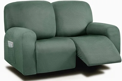 Miniatura 53 de ULTICOR Fundas para Sofá Reclinable de 8 Piezas, Fundas Elásticas de Hilo Teñido para Sofá Reclinable de 3 Cojines, Fundas Deslizables para Sofá