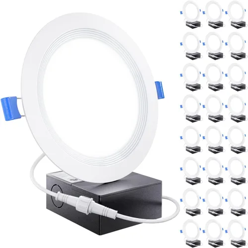 Miniatura 7 de Sunco - Paquete de 24 luces LED empotrables de 4 pulgadas, luces empotrables sin lata, borde deflector, 850 LM, 10 W, luz diurna de 5000 K