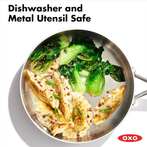 Miniatura 6 de OXO Mira Sartén Saltear Tri-Ply de Acero Inoxidable, 3.25QT Cocina Jumbo con Tapa, Inducción, Multi Revestido, Apta para Lavavajillas y Utensilios
