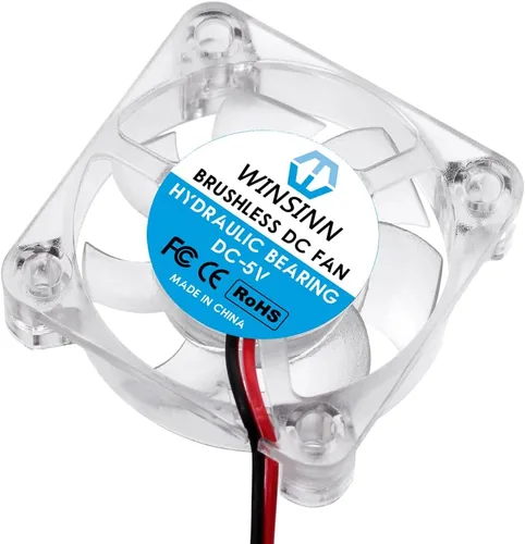 Miniatura 4 de WINSINN Ventilador USB RGB de 1.575 in de 5 V, impresora 3D colorida LED Micro 5 voltios ventiladores 4010 rodamiento hidráulico, refrigeración sin