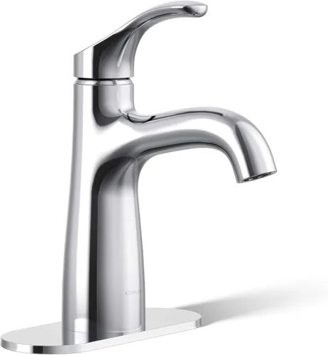 Miniatura 18 de Kohler 27389-4N-BL Simplice - Grifo para lavabo de baño, 1 agujero, grifos de baño de una sola manija con drenaje clicker, 0.5 gpm, negro mate