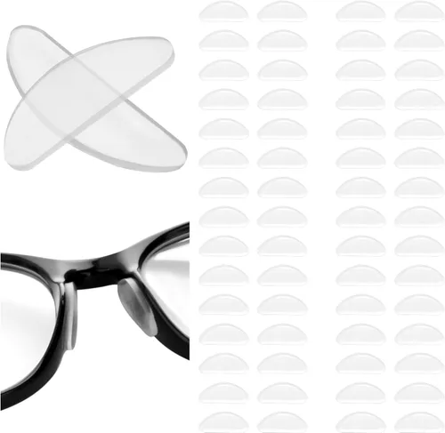 30 pares de lentes de agarre para la nariz antideslizantes, adhesivos suaves, antideslizantes en forma de D, almohadillas de nariz de silicona para
