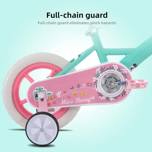Miniatura 4 de KEANO Voyager 10 12 Inch Kids Bike for Boys and Girls Ages 1-4 Years, Toddler Bike with Training Wheels & Basket, Detachable Parent Push Handle