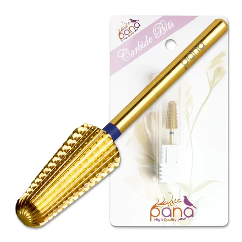 Miniatura 12 de PANA - Broca volcanita de carburo para uñas, de dos vías para zurdos y diestros – Rápida extracción del acrílico o gel duro – vástago de 3/32