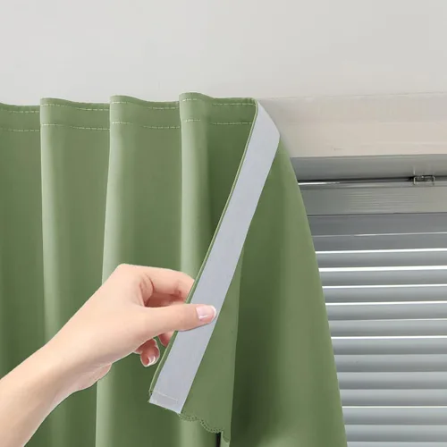 Miniatura 21 de Cortinas opacas portátiles y autoadhesivas para dormitorio y cocina, fáciles de instalar, cortinas térmicas para ventana para oscurecimiento