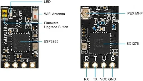 Miniatura 7 de SPARKHOBBY BETA FPV ExpressLRS ELRS Nano 2.4GH z 915MHz Receptor IPEX Interfaz para Control Remoto FPV Drones Partes (Nano RX 2.4G 1PC)