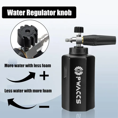 Miniatura 9 de PWACCS Pistola de Espuma para Lavadora a Presión, Pistola de Lavado a Presión Corta, Cañón de Espuma para Kit de Lavado de Autos con Conector Rápido