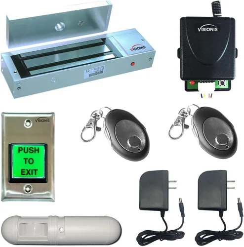 Miniatura 4 de Visionis FPC-8512 Sistema de control de acceso de una puerta de salida de puerta de salida de 1200 libras Cerradura electromagnética + botón