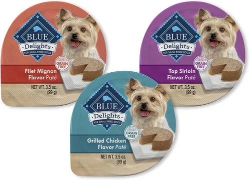 Miniatura 14 de Blue Buffalo Delicias Copa de alimentos de perro mojada de la raza pequeña adulta natural, sabor de pollo asado en salsa abundante 3.5-oz