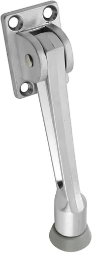 National Hardware Tope para puerta que se baja de 5 pulgadas, N273-557 Cromo satinado