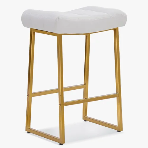 Miniatura 33 de RNKSFX Taburete de bar moderno negro para encimera de cocina sin respaldo de altura de mostrador con asiento tapizado de piel sintética y marco