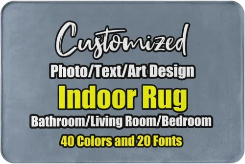 Miniatura 38 de sophiehome Customzied - Alfombras de baño con imagen de texto, alfombra de franela personalizada para interiores para el hogar, dormitorio, baño