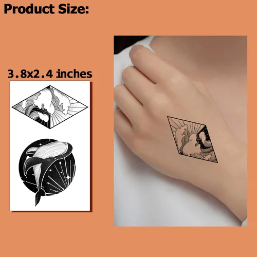 Miniatura 4 de Cerlaza Tatuajes temporales para hombres y mujeres, 30 hojas de tatuajes falsos de mano pequeña para arte corporal de adultos, calcomanías