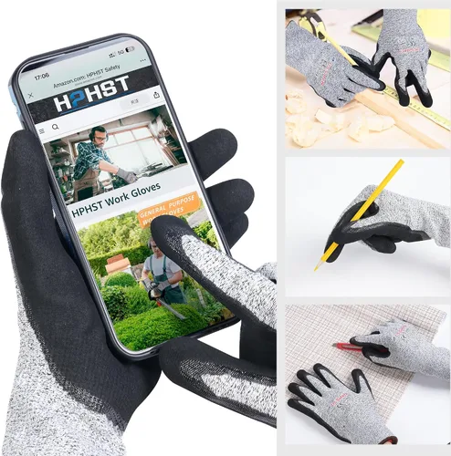 Miniatura 7 de Guantes resistentes a los cortes con extremadamente ligeros y finos guantes de metal de alambre de nivel 5 para trabajo refinado, 12 pares