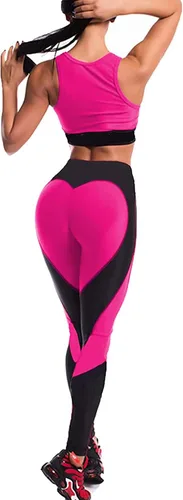 SEASUM - Leggings de yoga para mujer, con retazos en forma de corazón y cintura alta, para entrenamiento, acondicionamiento físico, gimnasio