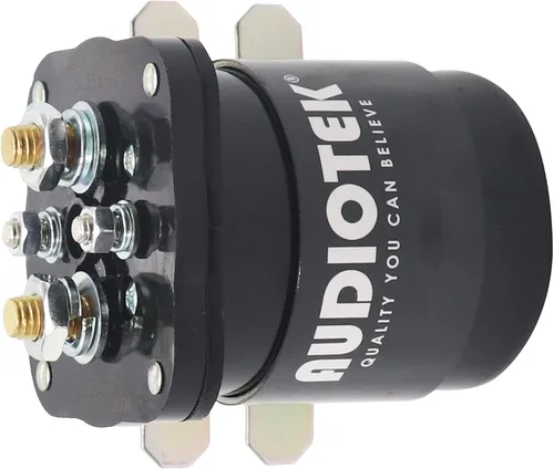 Miniatura 7 de Audiotek Relé de 200 amperios 12 V solenoide Relé de batería y relé blanco Rodgers de alta corriente relé de arranque de 4 pines SPST, ideal