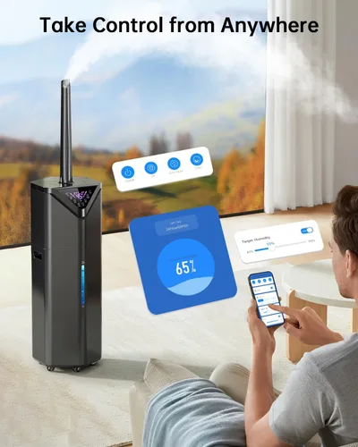 Miniatura 2 de Humidificadores de 5 galones para dormitorio, habitación grande, 2800 pies cuadrados, control remoto y aplicación, humidificador silencioso