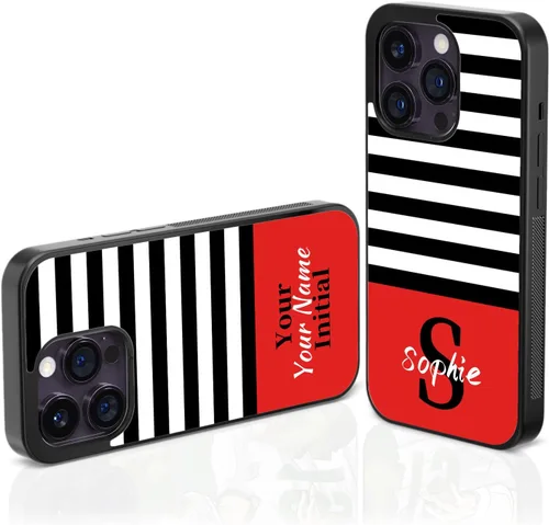Miniatura 18 de Fundas de teléfono con nombre personalizado compatibles con iPhone 5/6/7/8/Plus/X/Xs/Xr/11/12/13/14/mini/Pro/Max, Samsung Galaxy S20/S21/S22 Nombre