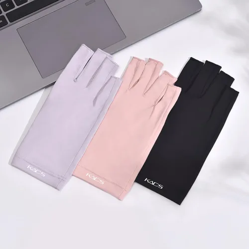 Miniatura 4 de KADS Guantes UV para lámpara de uñas, guantes profesionales de protección UV UPF100+, guantes sin dedos, protegen la piel del sol y la lámpara