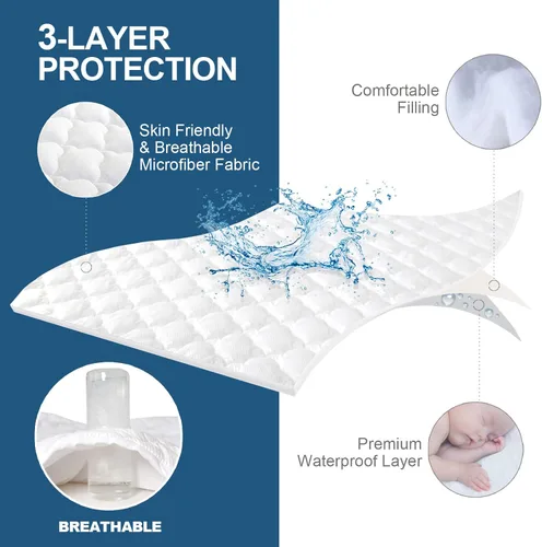 Miniatura 5 de Protección de colchón de aire para niños pequeños, impermeable, compatible con la cama de viaje inflable para niños pequeños hiccapop o la cama