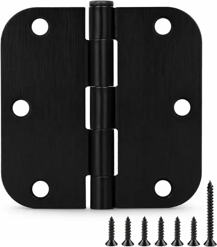 Miniatura 26 de Paquete de 100 bisagras para puerta, redondeadas, de 5/8 de pulgada, estándar, para puertas dobles/individual de madera, herrajes para habitación