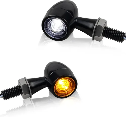 Miniatura 10 de Led Motorcycle Turn Signal Lights Universal Mini Front Blinkers Compatible with Harley Honda Suzuki Triumph Yamaha