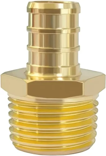 Miniatura 6 de Hooshing Paquete de 5 adaptadores macho Pex de 1/2 pulgada x 1/2 pulgada NPT de latón