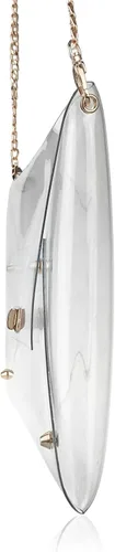 Miniatura 5 de HOXIS Bolso cruzado de PVC transparente de gran tamaño con cadena dorada para mujer