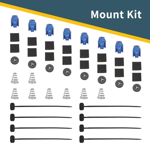 Miniatura 8 de Ventilador delgado universal de empuje eléctrico para radiador 12V 80W de alto rendimiento, kit de montaje azul de 2 piezas