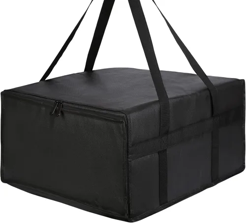 Miniatura 3 de Musbus Bolsas aisladas transportadoras de pizza de 24'x24'x14' grandes para entregas, bolsa de entrega aislada transportadora de pizza bolsa de Negro