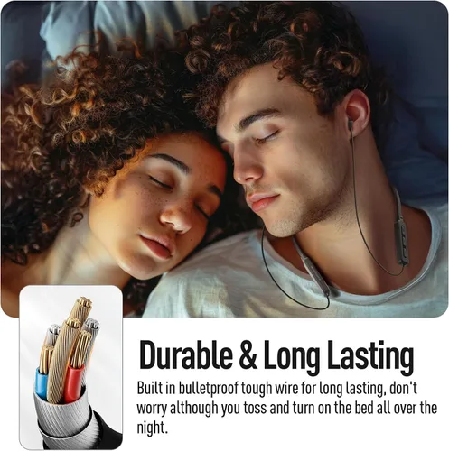 Miniatura 4 de Hearprotek - Auriculares inalámbricos, Bluetooth 5.4, suaves y ligeros, intrauriculares para dormir, con más de 25 horas de reproducción, ideales