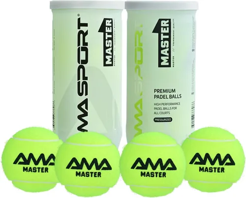 Miniatura 9 de AMA SPORT Pelotas de pádel presurizadas que cumplen con los estándares de competiciones y torneos adecuados para cualquier superficie o sitio Rosa