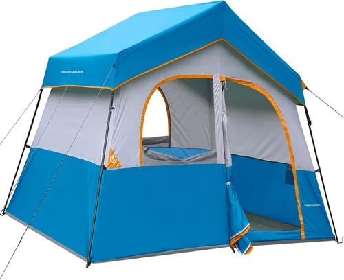Miniatura 9 de HIKERGARDEN - Tienda de campaña para 6 a 8 personas, tienda de campaña familiar portátil para campamento, tienda de campaña de tela resistente al