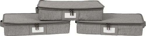 Miniatura 58 de Covermates Keepsakes - Juego de cajas de almacenamiento con cierre de cremallera, paquete de 3 cubos organizadores de poliéster resistente, diseño