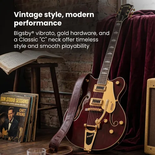 Miniatura 9 de Gretsch G5422TG Guitarra eléctrica electromática clásica de doble corte con Bigsby - Mancha de nogal