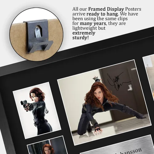 Miniatura 5 de HWC Trading Scarlett Johansson Black Widow Avengers - 16 x 12 pulgadas (A3) Impreso de regalos firmados con autógrafo para fanáticos de recuerdos