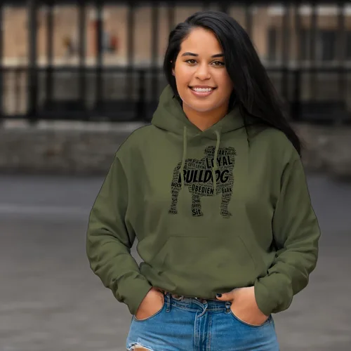 Miniatura 3 de ThisWear Sudadera con capucha con capucha de Bulldog Inglés Word Art Dog Puppy Owner Gift Hoodie